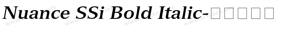 Nuance SSi Bold Italic字体转换